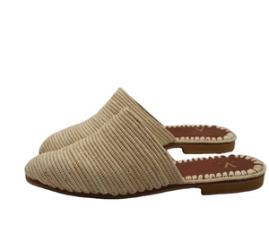 Moroccan Handmade <b>Shoes</b> Made of Natural Raffia Vegan Coustmized Natural Raffia slippers - Product Image 1