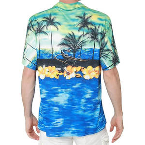 Camisas de playa formales de alta calidad para hombres, ropa de punto con botones de manga corta para verano, patrón transpirable e impreso - Product Image 3