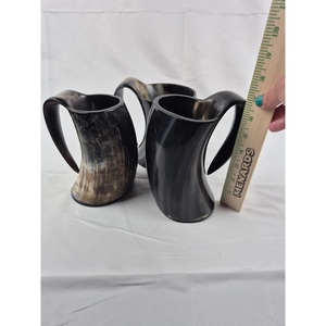 Taza de Cuerno de Búfalo, Taza Artesanal Natural con Asa para Bebidas Calientes y Frías, Regalo Personalizado - Product Image 4