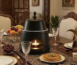 Chafing Dish Brass Gold Round <b>Food</b> <b>Warmer</b> Arched Window Stand Dome Lid <b>Candle</b> <b>Warmer</b> Home Hotel Table Top Serving Chafing Dish - Product Image 6