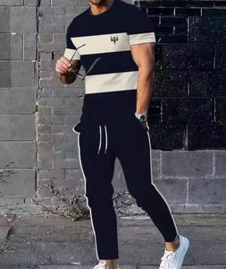 Winter autumn new <b>long</b>-sleeved trousers <b>men's</b> two-piece overalls set solid <b>cardigan</b> and shirt - Product Image 1