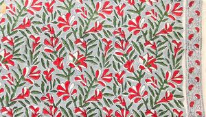 Tela india estampada a mano, hermosa tela decorativa hecha a mano con estampado floral, tela de algodón para confección de vestidos, textiles para el hogar, estampado personalizado - Product Image 3