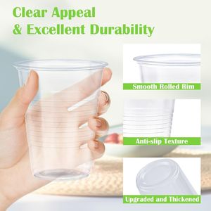 300 Count 16 oz Clear Disposable <b>Plastic</b> <b>Cups</b> Bulk <b>Plastic</b> <b>Drinking</b> <b>Cups</b> for Party Events - Product Image 2
