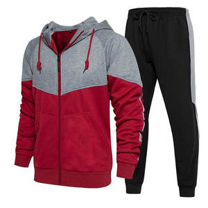 High Quality <b>men's</b> Jogging Tracksuits Custom Logo 100% Cotton Solid color Streetwear Plain <b>pullover</b> <b>man</b> 2 piece Set - Product Image 2
