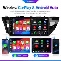 HANTUE OEM Autoradio Android IPS DSP GPS RDS 10 pouces 4+64G Carplay Android Auto pour Toyota Corolla/Levin 2014-2017