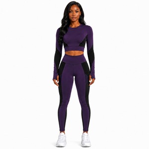 Best Seller Women's Seamless Gym Clothing Yoga Set Breathable Workout Sports Bra High Waist Leggings OEM Activewear Factory - Product Image 1