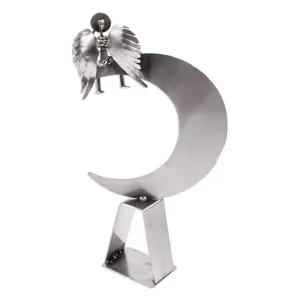 Support de bougie chauffe-plat en forme de cerf argenté avec base en bois, décoration de Noël, support de bougie décoratif en forme d'animal pour table, décoration d'intérieur - Product Image 2