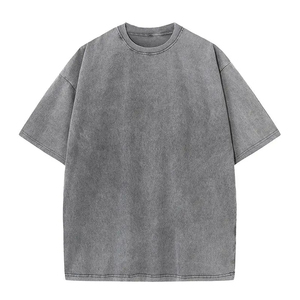 Camiseta Oversize de Algodón con Lavado Ácido para Hombre, Estilo Retro Vintage, para un Look Urbano Casual - Product Image 5