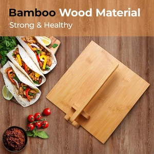 Prensa de Tortillas de Maíz Reutilizable de Madera Natural de ILAHI - Máquina para Hacer Tortillas al por Mayor, Apta para Lavavajillas, Ecológica y Plegable - Product Image 5