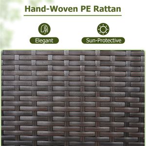 Mobile da Esterno in Rattan PE Marrone con 3 Cassetti Rimovibili e Ruote Bloccabili - Product Image 5