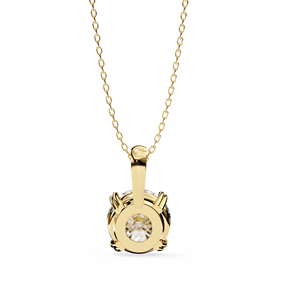 Minimalist 14K <b>Solid</b> <b>Gold</b> IGI Certified 1 CT Round Cut Prong Set Lab Diamond Solitaire <b>Pendant</b> Necklace for Women Party Gift - Product Image 3