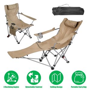 Sedia a Sdraio Regolabile per Campeggio con Telaio in Acciaio al Carbonio, Pieghevole e Resistente, con Borsa per il Trasporto - Product Image 1