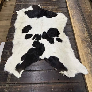 Alfombra de cuero de vaca con pelo natural, alfombra de piel de vaca auténtica para decoración de interiores, alfombra de cuero de vaca real - Product Image 1