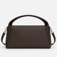 Sac à main minimaliste en cuir vegan, sac bandoulière avec poignée incurvée, petit sac à bandoulière structuré pour femmes