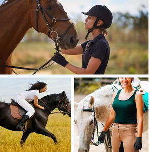 Men s Black Grip Riding <b>Gloves</b> Solid Color Regular Fit Equestrian Accessories Textile Material Equestrian Performance Wear - Product Image 6
