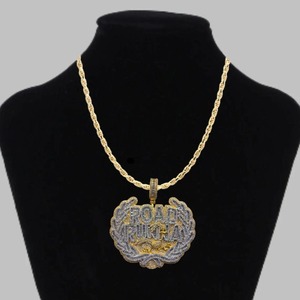 จี้เพชรทรงการ์ตูนทองคำแท้ 14K หรูหรา พร้อมสร้อยคอ เพชรเจียระไนแบบบริลเลียนท์ เพชรเลี้ยงในห้องปฏิบัติการ รับรองโดย GIA สีขาวคลาสสิก สีโรสโกลด์ สำหรับทั้งชายและหญิง - Product Image 2