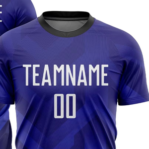 Camiseta de Fútbol Sublimada Personalizada, Cuello Redondo, Manga Corta, Poliéster que Absorbe la Humedad, Diseño Geométrico, Ropa Deportiva para Todas las Temporadas - Product Image 2