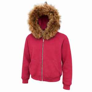 Sudadera con capucha Y2K de felpa francesa hecha a medida, estilo streetwear, con cremallera, efecto desgastado, corte holgado, para hombre, con cremallera y piel sintética. - Product Image 6