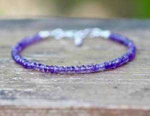 Natural Amethyst <b>Bracelet</b> <b>Solid</b> Sterling Silver 6th Anniversary February Birthstone Gemstone Jewelry Gift - Product Image 6