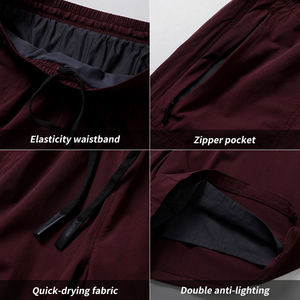 Side Split Gym Shorts Men Quick Dry Gym Running Shorts Wholesale Double <b>Layer</b> Fitness Shorts Exercise Gym Wears Shorts - Product Image 6