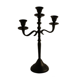 Candelabro de Tres Brazos de Diseño Creativo Negro, Portavelas Decorativo de Metal, Candelabro Moderno para Decoración del Hogar, Candelabro de Múltiples Brazos - Product Image 1