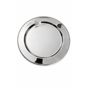 Nouvelle assiette de présentation en acier inoxydable poli, idéale pour les mariages, les événements et la mise en vaisselle des tables. - Product Image 6