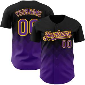 Camisetas de Béisbol Personalizadas con Degradado para Hombres, Mujeres y Jóvenes, Ropa de Softbol Personalizada con Botones, Nombre, Número y Logotipo Impresos - Product Image 6