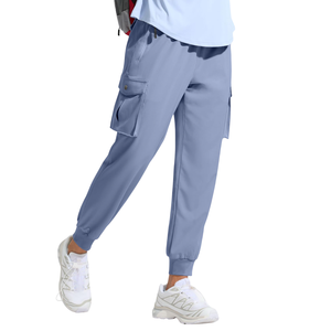 Women's Custom High Quality Cotton Cargo Pants Comfortable Vintage Workwear <b>Trousers</b> <b>Elastic</b> <b>Waist</b> for Sleek Retro Vibe - Product Image 2