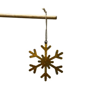 Noël suspendu métal flocon de neige fer matériel bas prix ornement décoratif avec corde suspendue - Product Image 1