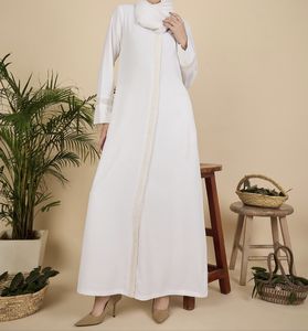 Best2026 Dubai, Hermosa Ropa Islámica Tradicional Blanca para Mujer, Abaya de Arabia Saudita, Abaya de Dubái, Ropa Musulmana, Prendas del Golfo - Product Image 5