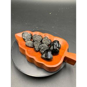 Agnimanite Tektite noire naturelle indonésienne, petite forme de cœur, 35x35x15 mm, polie, sculptée à la main, pierre précieuse en vrac pour bijoux - Product Image 3