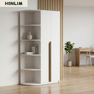 <b>Modern</b> White Corner <b>Shelf</b> 5-Tier MDF Bookcase Space Saving Living Room Furniture Home Office Display Rack Tall - Product Image 2
