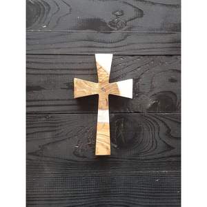 Cruz de Madera y Resina Tallada a Mano para la Oración Cristiana Diaria, Símbolo Religioso Elegante - Product Image 3