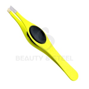 Pince à épiler de précision en acier inoxydable avec coussinets antidérapants et alignement parfait pour l'extraction des éclats - Product Image 1