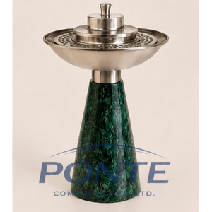 Quemador de Incienso Clásico de Mármol Verde Natural, Porta Incienso Árabe para Decoración del Hogar, Mabkhara para Oud e Incienso Aromático - Product Image 3