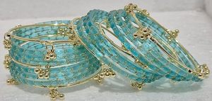 Highest Selling Viral Trendy Multicolor Golden Kashmiri Jhumki <b>Bangles</b> <b>Set</b> Bridal Wedding Party Wear Premium Wholesale Price - Product Image 3