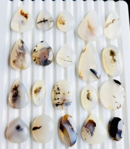 Lot en gros d'agates naturelles du Montana, formes variées, cabochons polis faits à la main, pierres précieuses en vrac pour la fabrication de bijoux, verre taillé fantaisie - Product Image 3