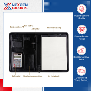 Porte-documents en cuir PU de qualité supérieure, multifonctionnel, sur mesure et au design personnalisé, très demandé, provenant du premier exportateur d'Inde. - Product Image 5