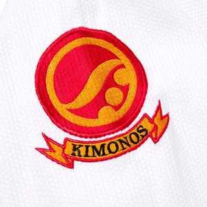 ชุดกิโมโนผ้าฝ้าย100% BJJ GI Jiu Jitsu มีโลโก้ด้านหน้าออกแบบได้ตามต้องการน้ำหนักเบาและระบายอากาศได้เครื่องแบบ Jiu Jitsu แบบบราซิล - Product Image 4