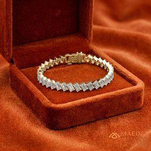 Pulsera de tenis de moissanita chapada en oro de 18 quilates, pulsera de cadena fina, joyería de moda para mujer, estilo elegante moderno de Nueva York - Product Image 5