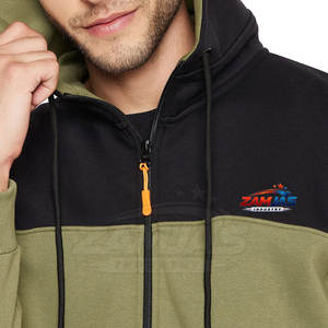 ชุดวอร์มผู้ชายแบบซิปเต็มตัว ผ้าฟลีซ พร้อมออกแบบโลโก้ตามสั่ง ชุดวอร์มผ้าฟลีซสำหรับฤดูหนาวที่ให้ความอบอุ่น - Product Image 5