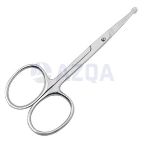 Tijeras de belleza para uñas de acero inoxidable con revestimiento de titanio múltiple, con punta recta en forma de flecha para cortar cejas y recortar cutículas. - Product Image 4