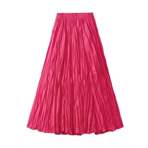 Fashion <b>Skirts</b> Elegant Solid Color Women <b>Pleated</b> Half <b>Skirt</b> Ladies High Waist Multi <b>Pleated</b> Swing <b>Skirts</b> - Product Image 1