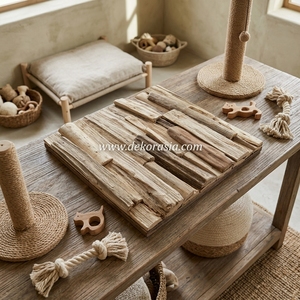 Mini panneau mural suspendu en bois flotté naturel, plateforme d'escalade pour reptiles, oiseaux, petits animaux, jouet pour animaux de compagnie, accessoires de décoration - Product Image 5