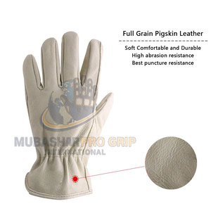 Durable Grain Leather Rigger <b>Gloves</b> with Reinforced Palm Support Anti-Slip Heat Resistant & Breathable for Everyday Workwear - Product Image 2