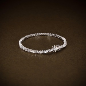 Pulsera de tenis de plata 925 con moissanita para mujer, corte brillante redondo, engaste de garras, estilo clásico, uso diario - Product Image 4