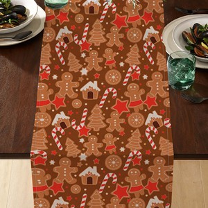 Camino de Mesa de Lujo 100% Algodón, Camino de Mesa Decorativo Navideño para Mesa de Comedor, Camino de Mesa Rectangular con Tamaño Personalizado - Product Image 1