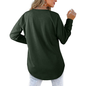 DYNAMO GEARS Sudadera de Mujer con Diseño Nuevo OEM, Mezcla de Algodón, Hombros Caídos, Color Sólido, con Bolsillo Lateral, Tejido de 300g - Product Image 5