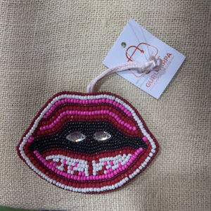 High Quality Handmade Bohemian Christian Style Imitation Pearl Lampwork Glass Beaded Peace Shape Children's <b>Bag</b> <b>Charm</b> Pendant - Product Image 1