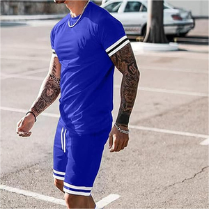 Men Casual <b>Set</b> Manufacturer 2 Piece Cotton T Shirt Cargo Shorts Summer OEM ODM Bulk Supply - Product Image 4